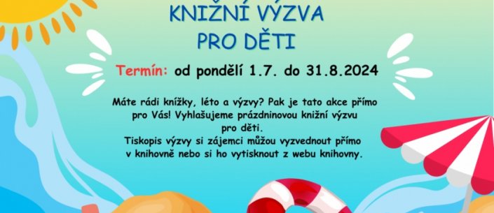 PRÁZDNINOVÁ KNIŽNÍ VÝZVA PRO DĚTI