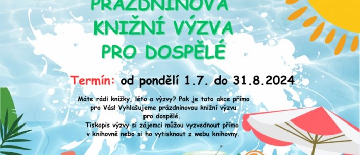 PRÁZDNINOVÁ KNIŽNÍ VÝZVA PRO DOSPĚLÉ